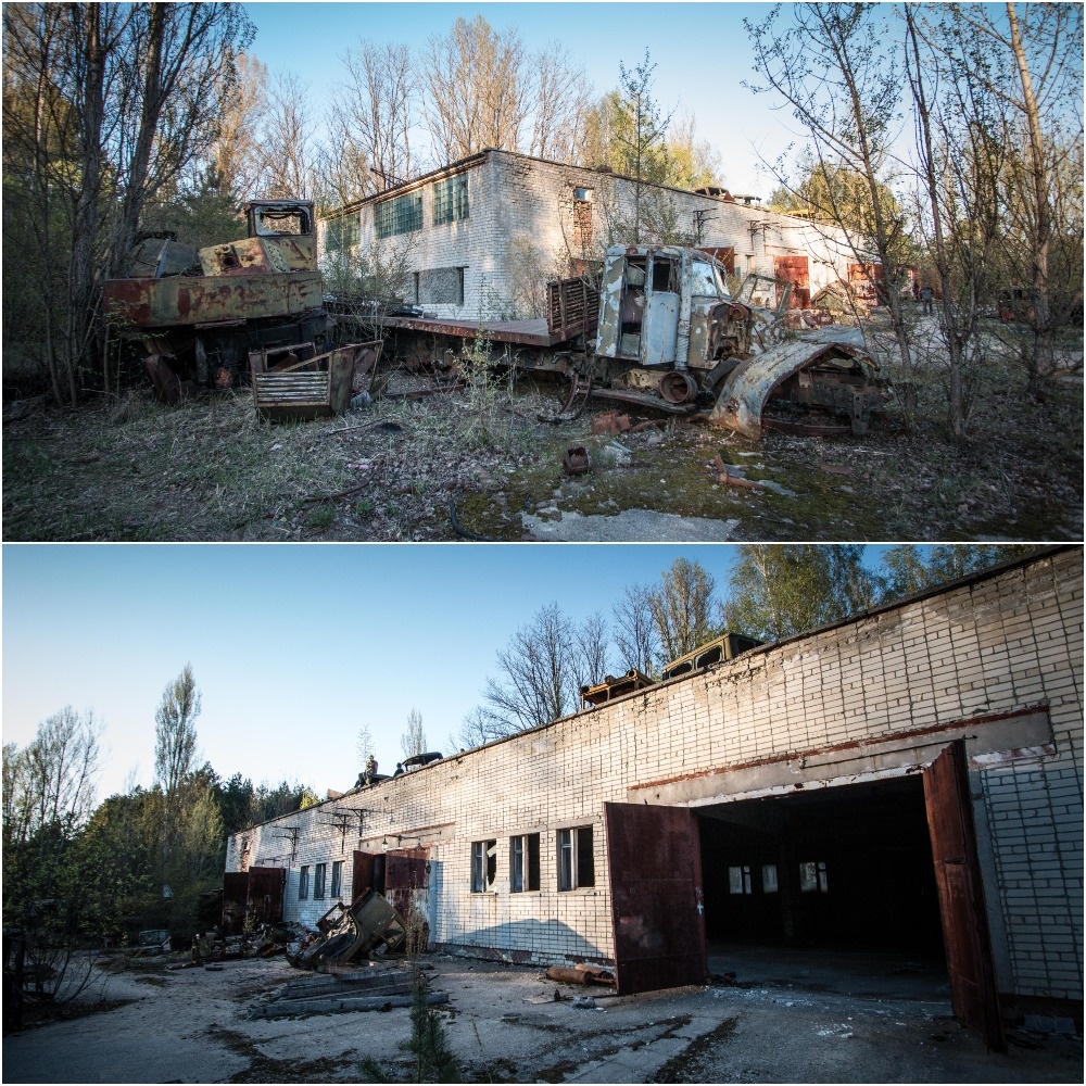 Брошенный КрАЗ и гаражи. 