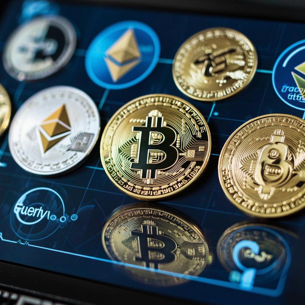 Криптовалюты. Иллюстрация сгенерирована нейросетью