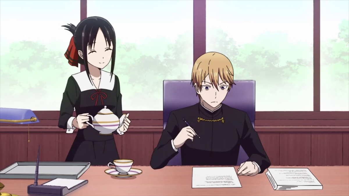 Кагуя Синомия и Миюки Сироганэ ("Госпожа Кагуя: В любви как на войне")