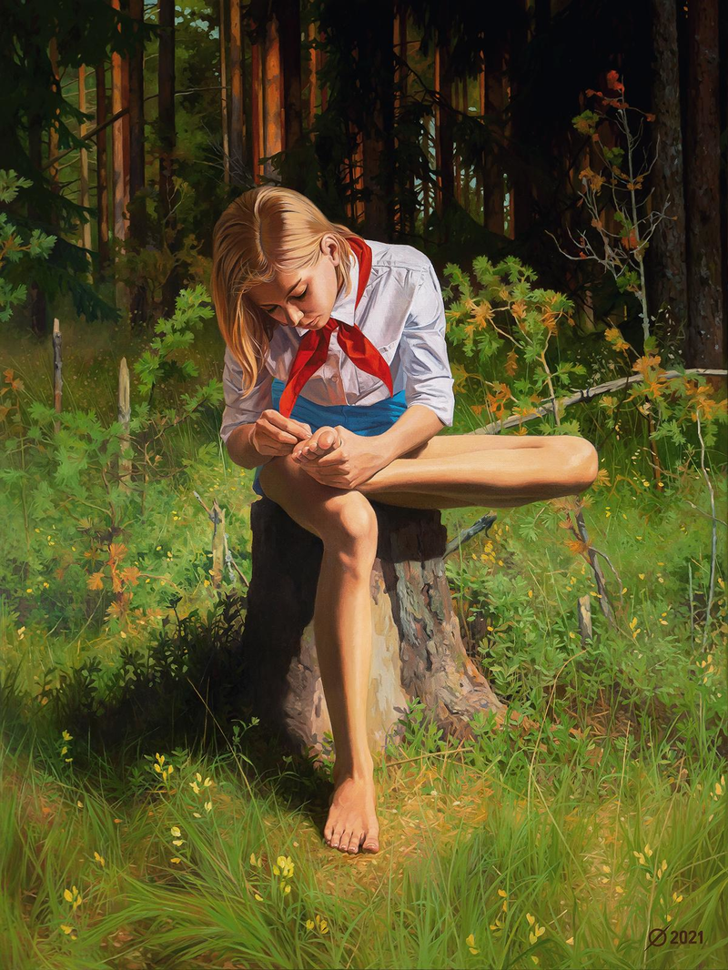 Группа "Doping-Pong", "Пионерка, вытаскивающая занозу"