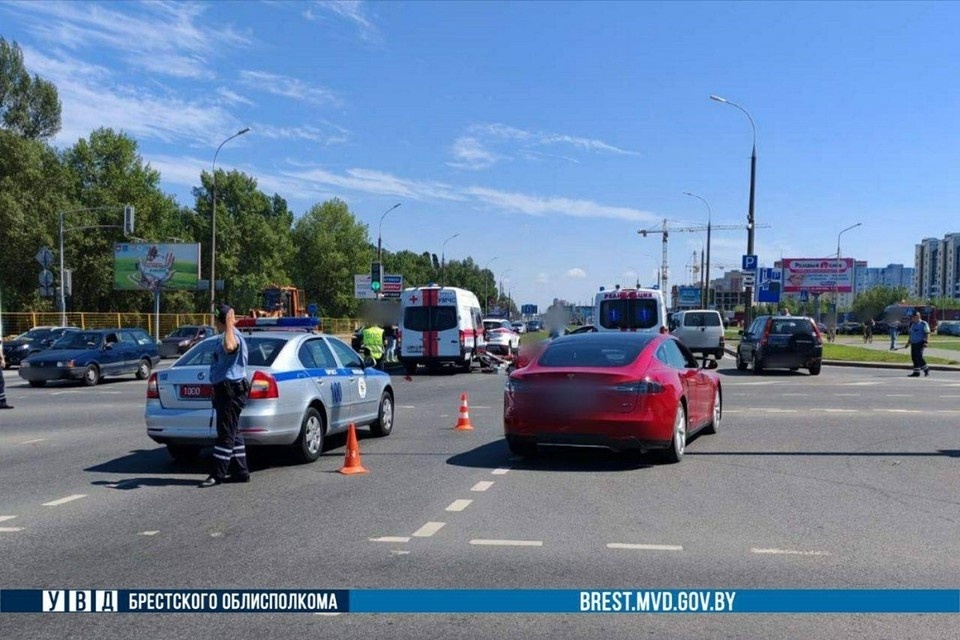    16-летний мотоциклист погиб в ДТП в Бресте. Фото: УВД Брестского облисполкома.