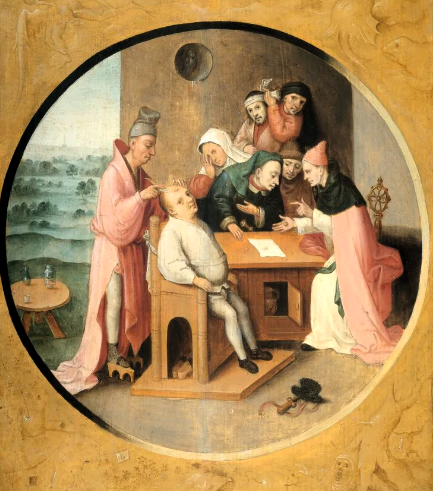 Извлечение камня глупости. Картина средневекового мастера нач. 16 в.