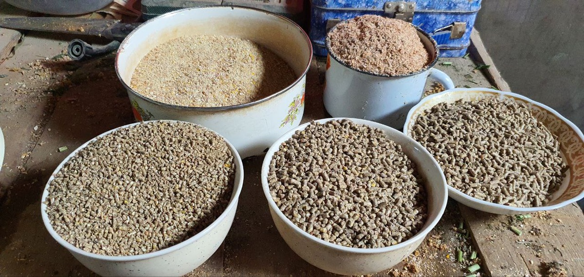 Все ингредиенты моей мешанки, разложенные по отдельным мискам