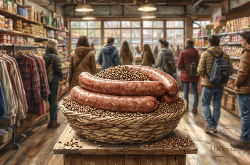 Сосиски и пшено