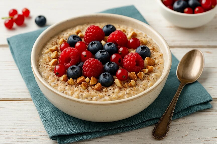 Овсянка с ягодами