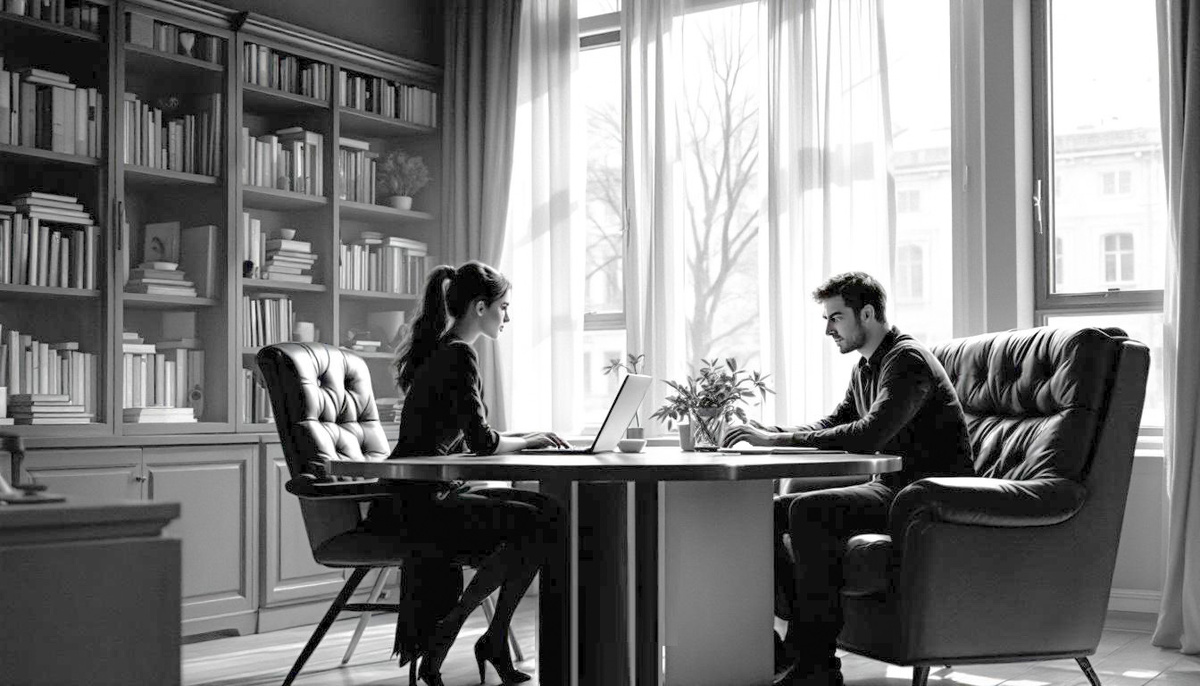 Геннадий сел на диван и некоторое время молча смотрел на жену ©Михаил Лекс 