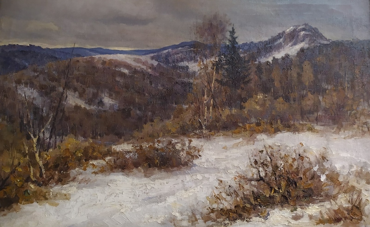 Б.М.Белый. Зимний лес. Столбы. Дипломная работа. 1954.