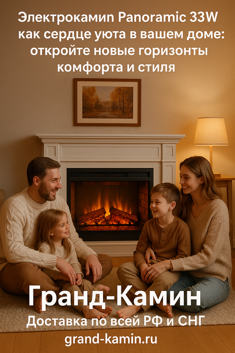    Электрокамин Panoramic 33W как сердце уюта в вашем доме: откройте новые горизонты комфорта и стиля Kamin