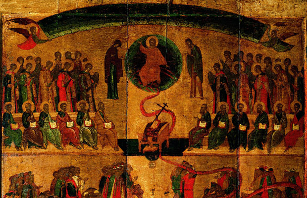 Фреска «Страшный суд» прп. Андрея Рублева. Успенский собора Владимира, 1408 г.
