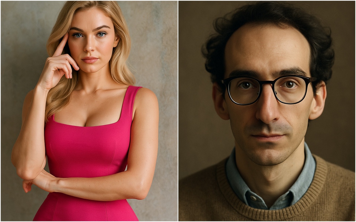 У женщины и у мужчины - явные признаки высокого интеллекта во внешности. Хотя на первый взгляд так и не скажешь. 