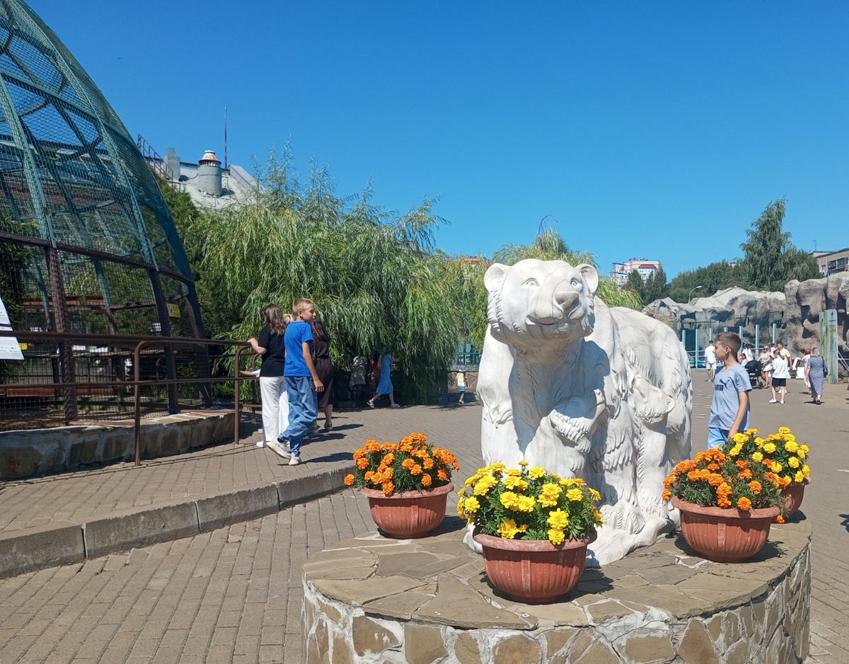 Статуя медведей в Ижевском зоопарке. Посещали это прекрасное место в выходные, поэтому статья сегодня небольшая и с опозданием.