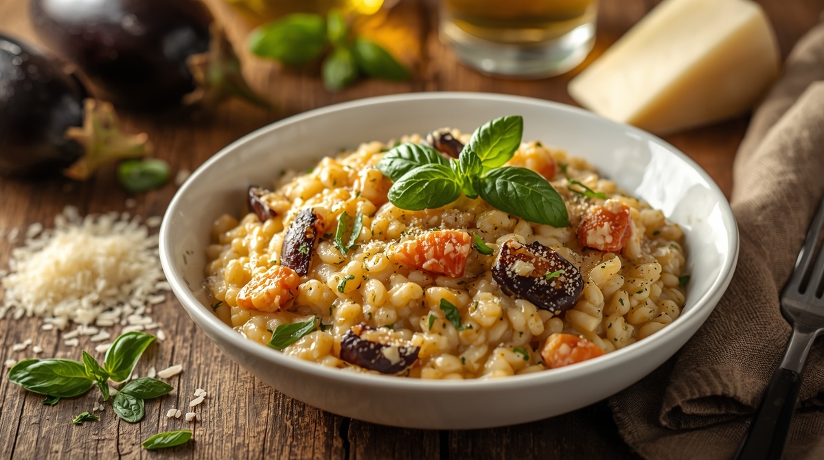 Ризотто с баклажаном