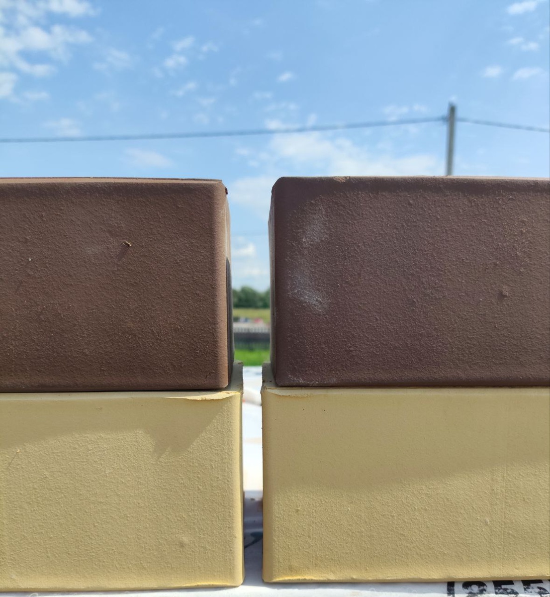 Пример отклонения размеров кирпича