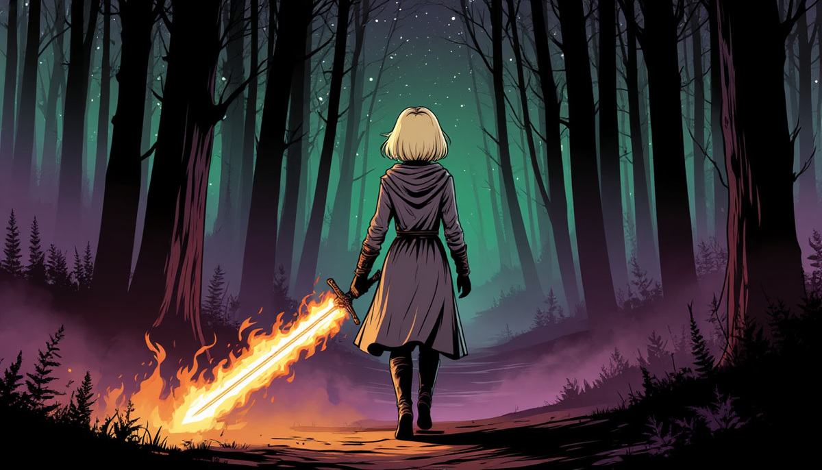 Длинная тёмная ночь... Изображение от ИИ Шедеврум