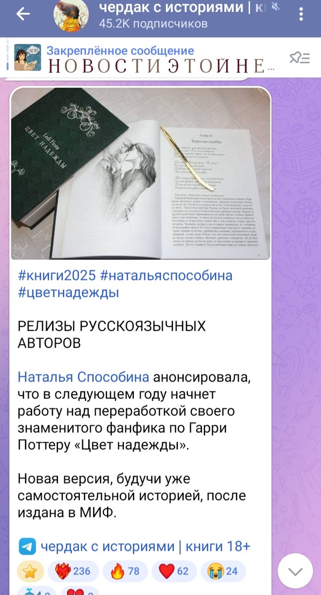 Скрин с информацией о проекте