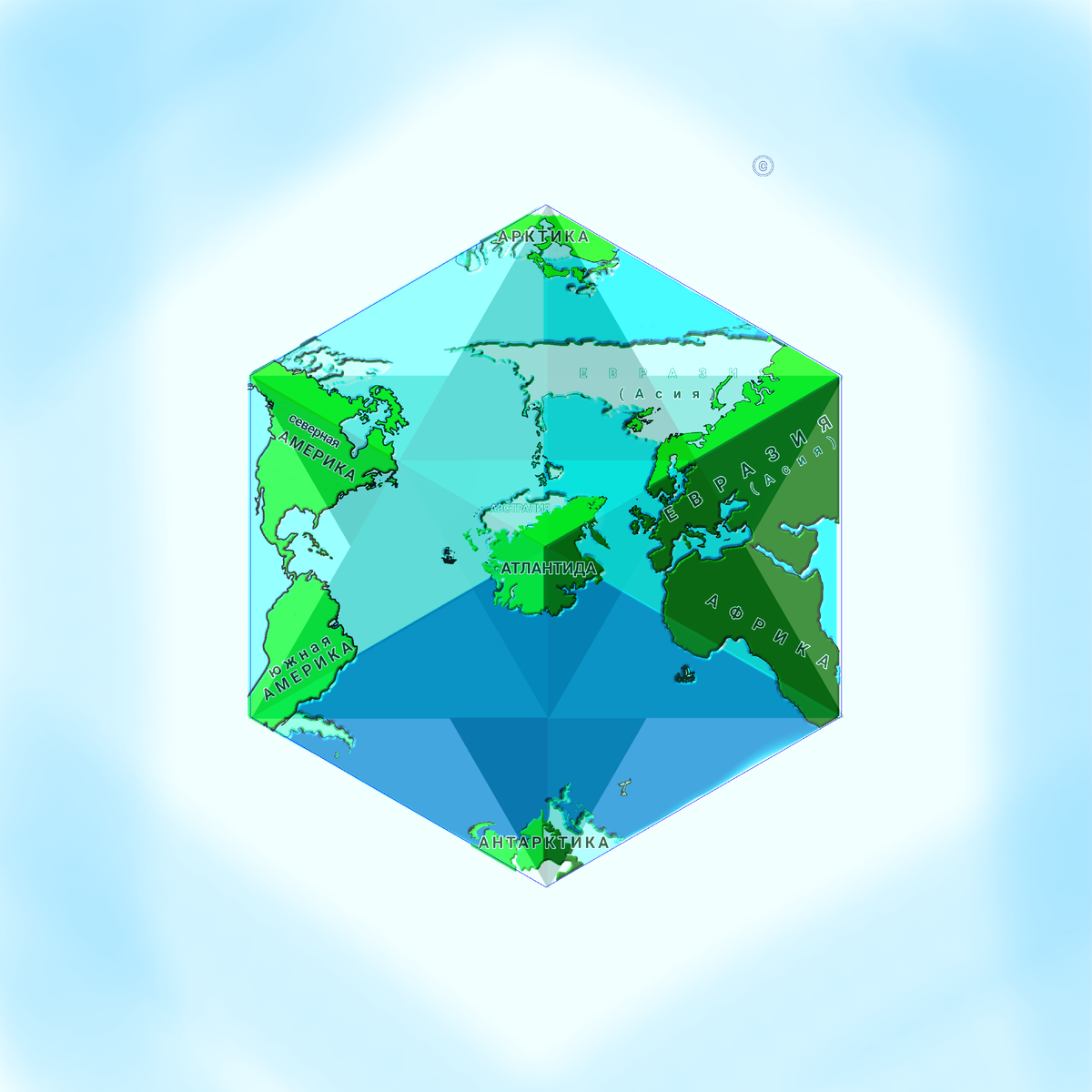 Земля в виде Куба на основе звёздчатого октаэдра