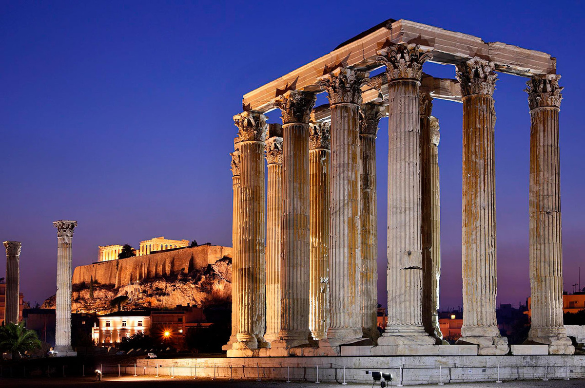 Храм Зевса Олимпийского. Афины, Греция. 515 год до н. э.