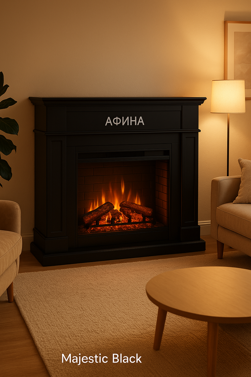    Электрические камины: как «Афина» и Majestic Black создают уют и стиль в вашем доме Kamin