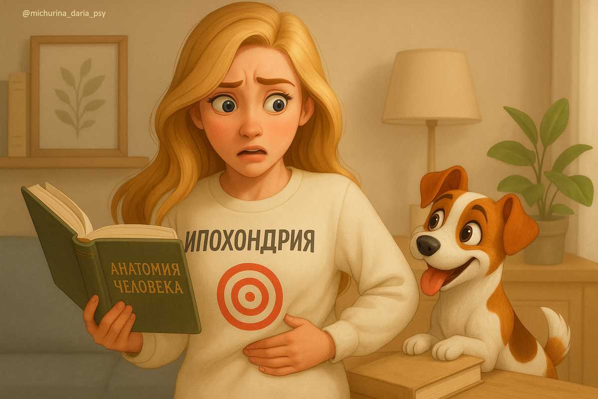 Если каждая мелочь воспринимается как сигнал бедствия — жизнь превращается в бесконечное сканирование тела на предмет «а что не так» и запрягает тревожный мозг на поиски симптома.