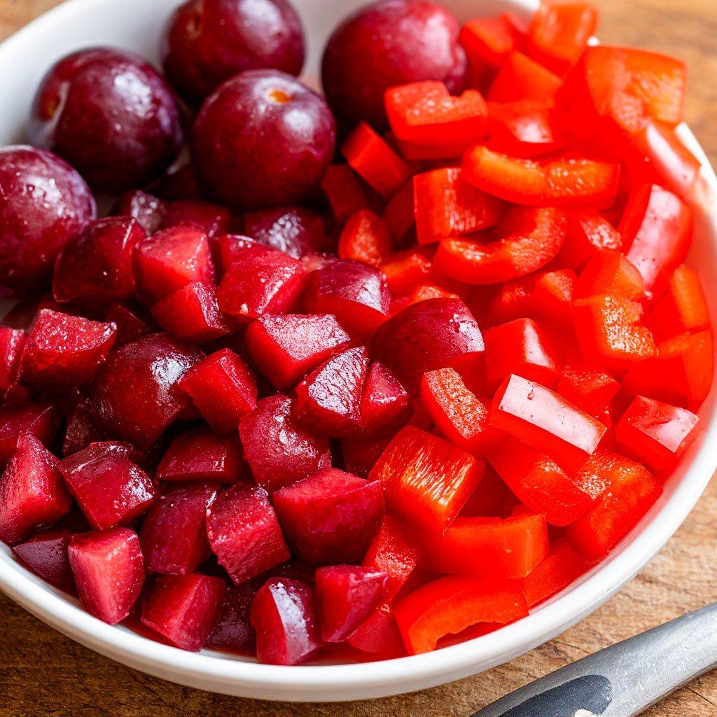 сливы и болгарский перец