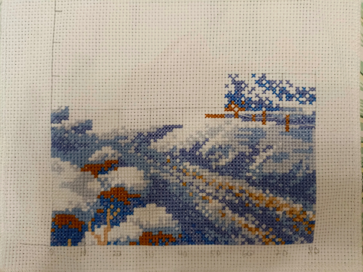 До вышивки домика и сада.