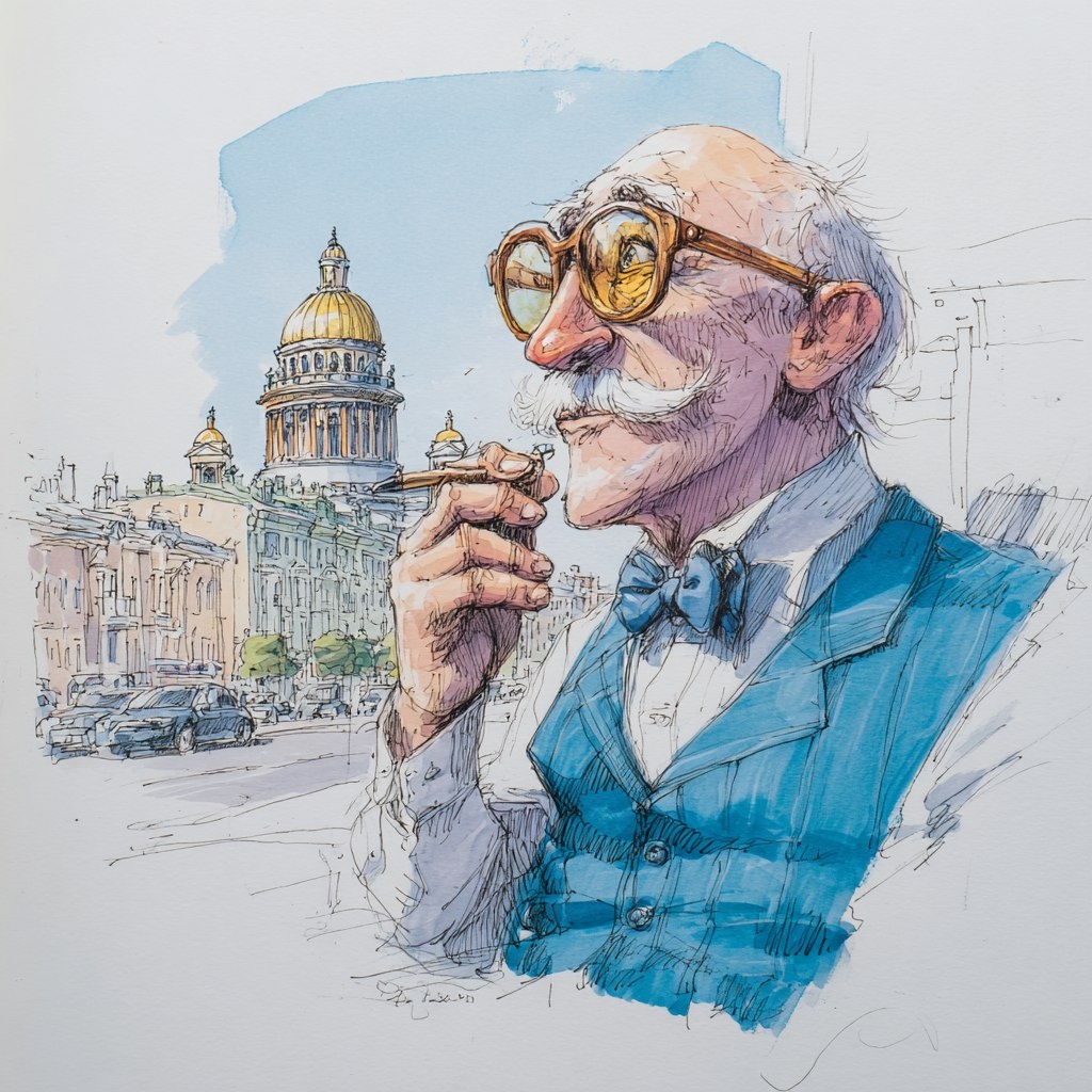Петербург юмористический. Мои работы с помощью нейросетей