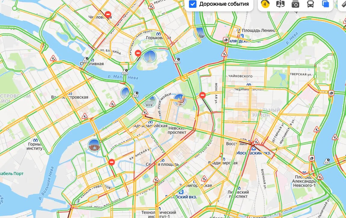    Фото: скриншот сервиса «Яндекс.Пробки»