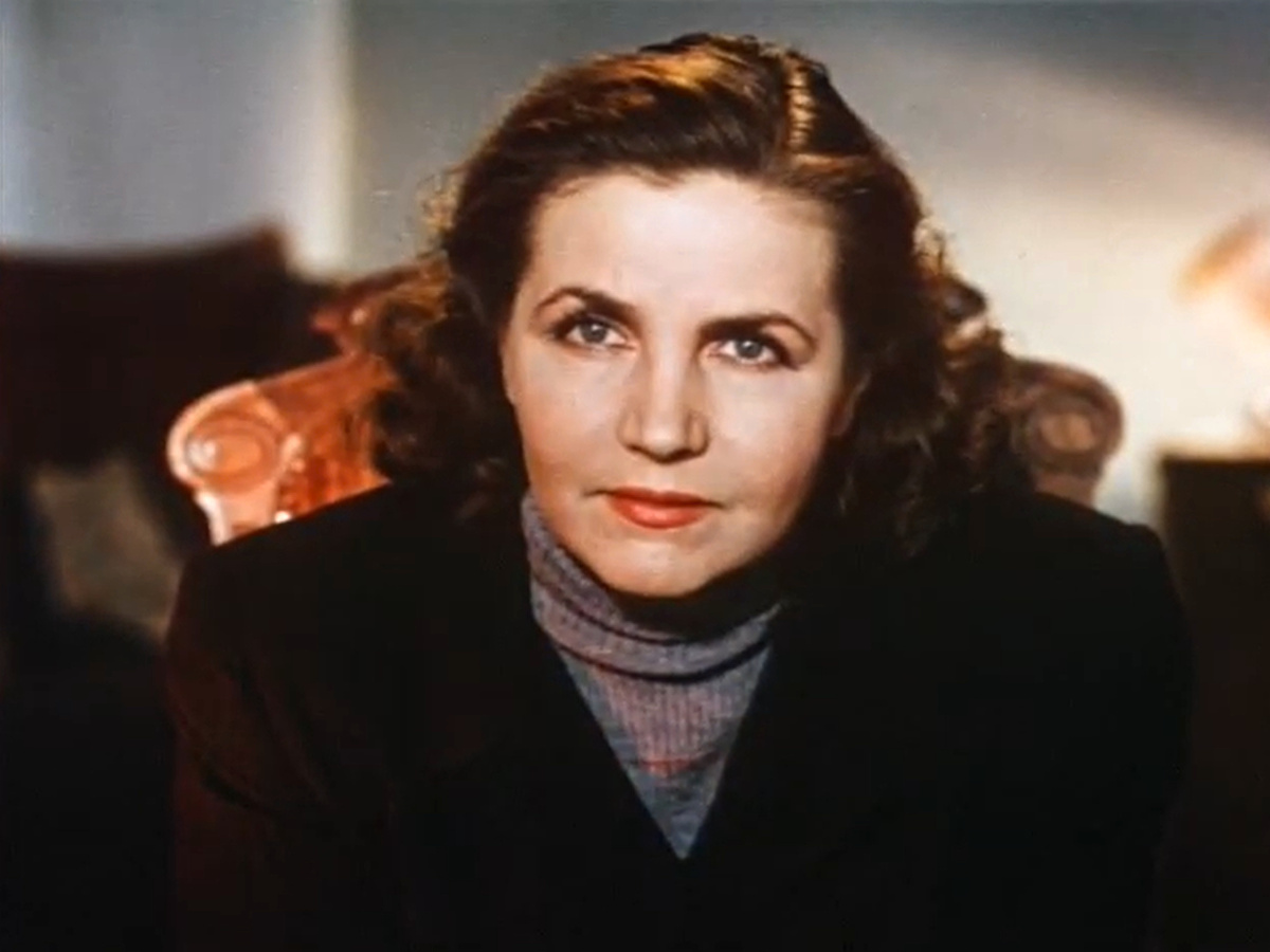 Кадр из кинофильма "Сельский врач", 1951 г., режиссер Сергей Герасимов, сценарист Мария Смирнова, композитор Николай Будашкин (скриншот)