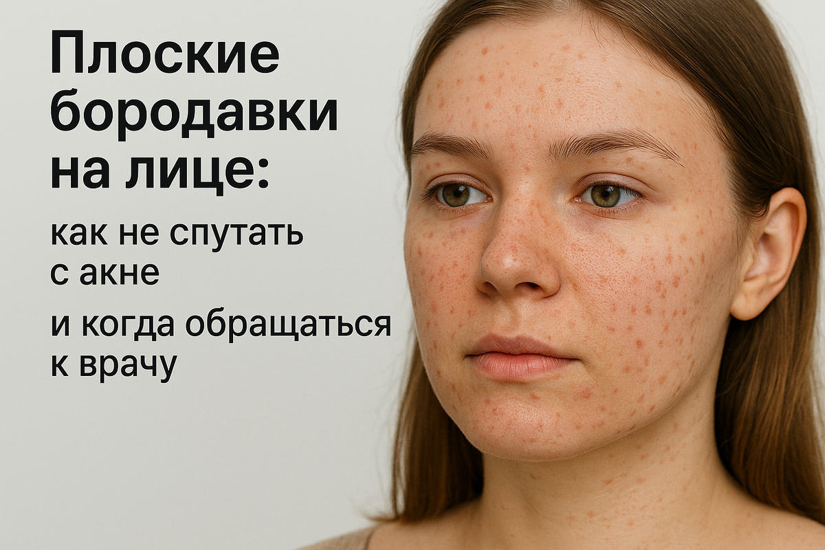 Плоские бородавки на лице