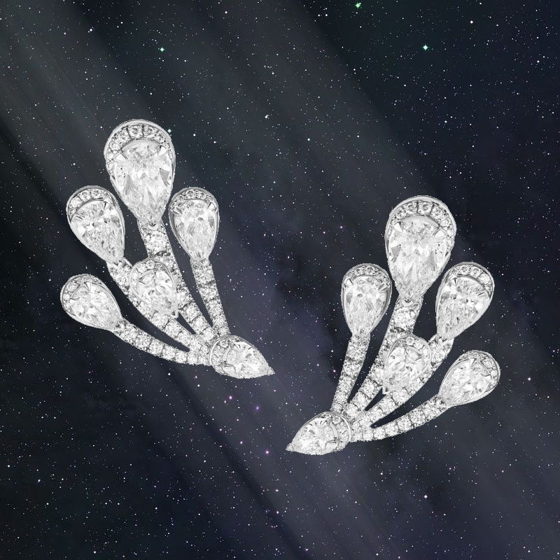 Серьги Graff Duet из белого золота с бриллиантами