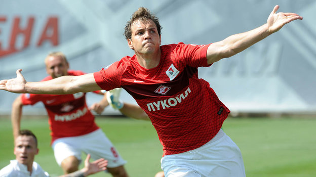 Артем Дзюба празднует гол в матче «Динамо» — «Спартак» (1:2). 10 августа 2014 года. Фото Алексей Иванов, архив «СЭ»