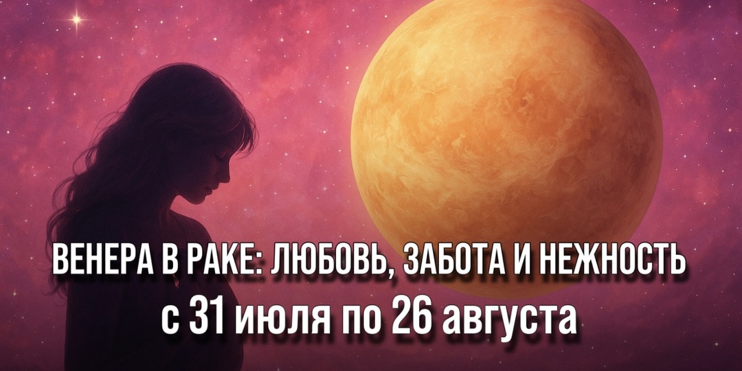Венера в Раке с 31 июля по 26 августа — время глубокой чувствительности, любви и возвращения к себе
