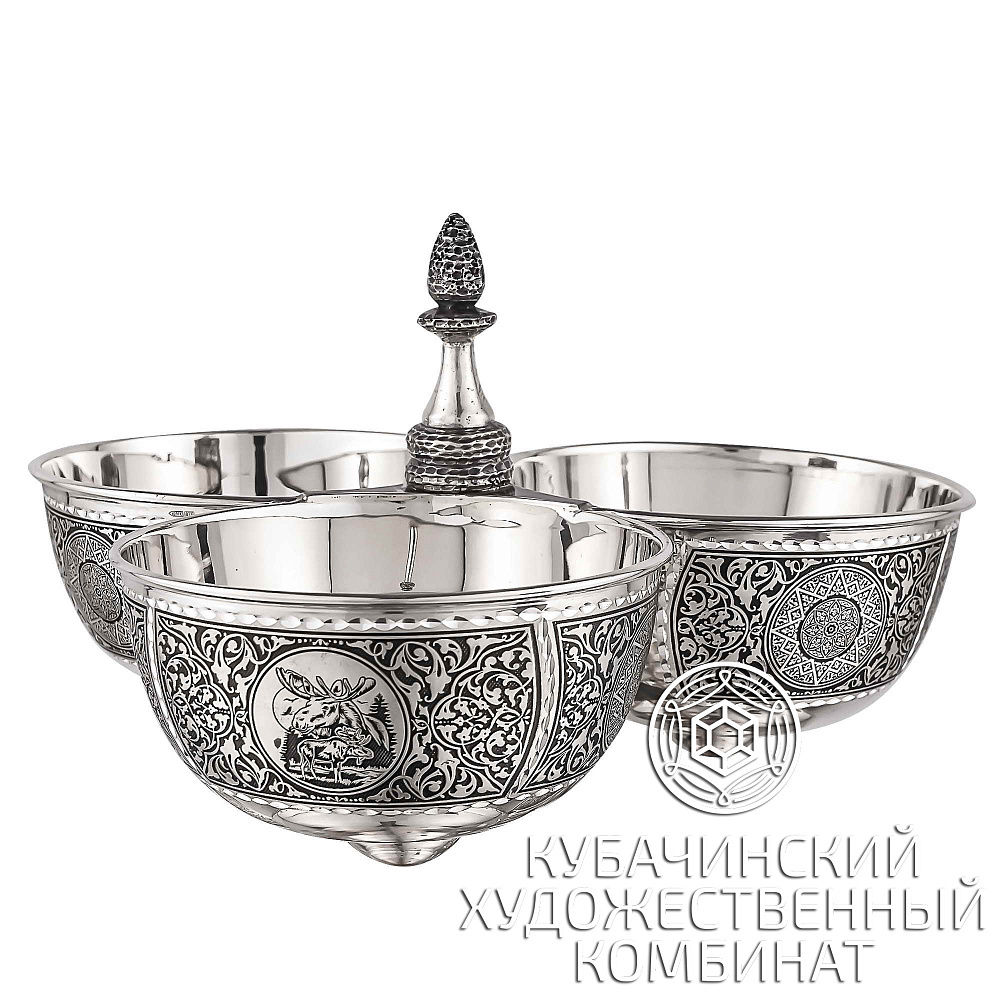 Менажница из серебра на 630 мл (артикул на сайте: 68095)