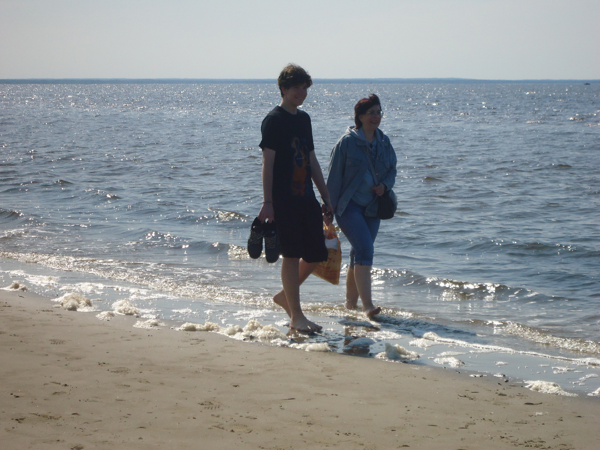 Белое море. пляж на острове Ягры. Из архива автора.