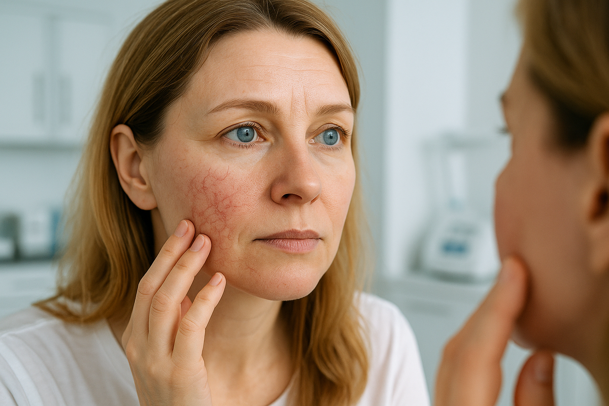 Розацеа у женщин 30+