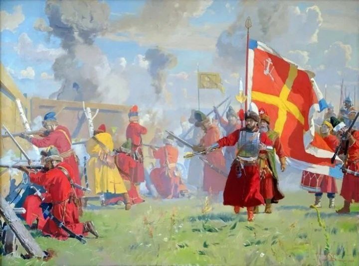 Репродукция картины "Битва при Молодях в 1572 году". Художник — Д.А. Белюкин, 2021 год. Холст, масло.