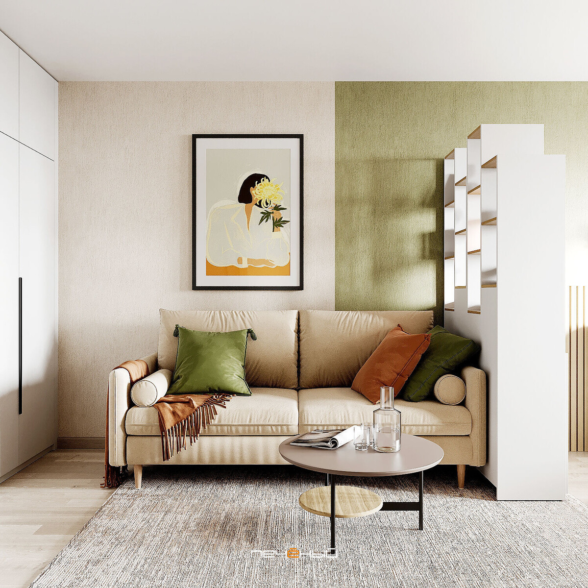 Дизайн гостиной-спальни