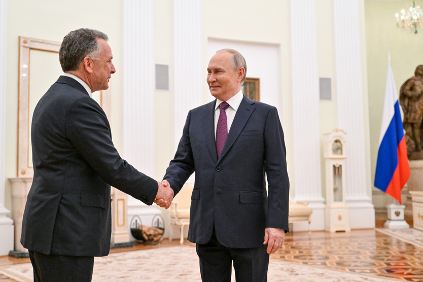    Встреча Владимира Путина и Стива Уиткоффа   
Фото: Кристина Кормилицына / ТАСС