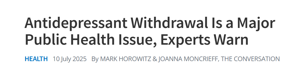 Эксперты предупреждают: отказ от антидепрессантов — серьёзная проблема общественного здравоохранения