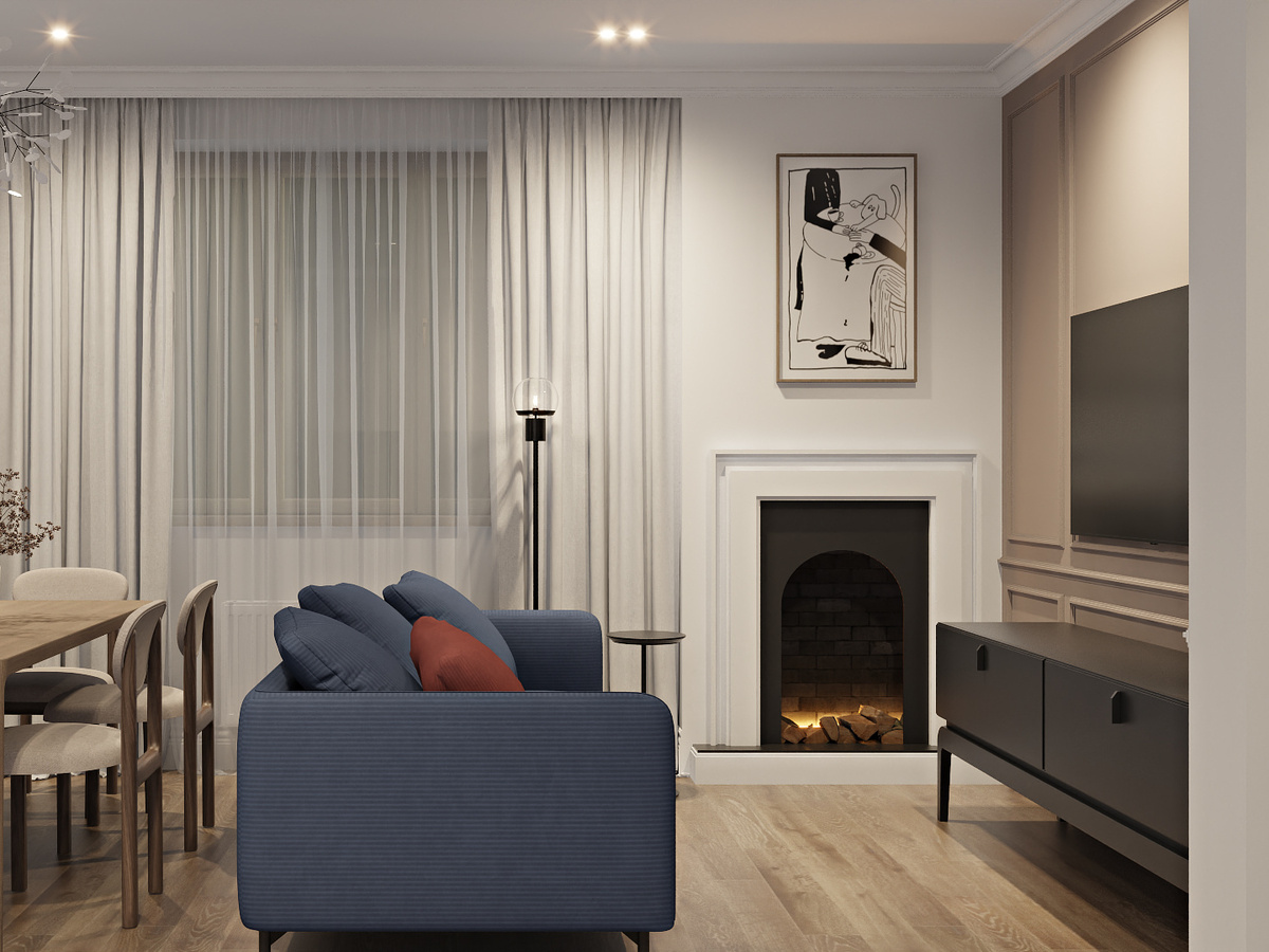 Проект квартиры на Чонгарском бульваре  подробнее: https://theinterio.ru/