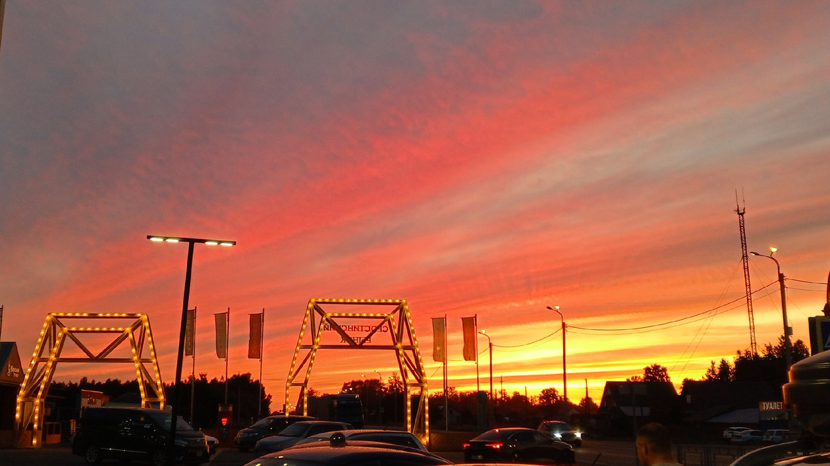 Закат в Сростках