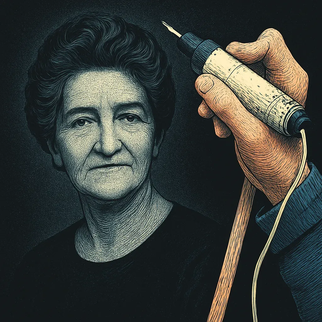 ИИ живопись - Изображение мастера работающего над ручной гравировкой.