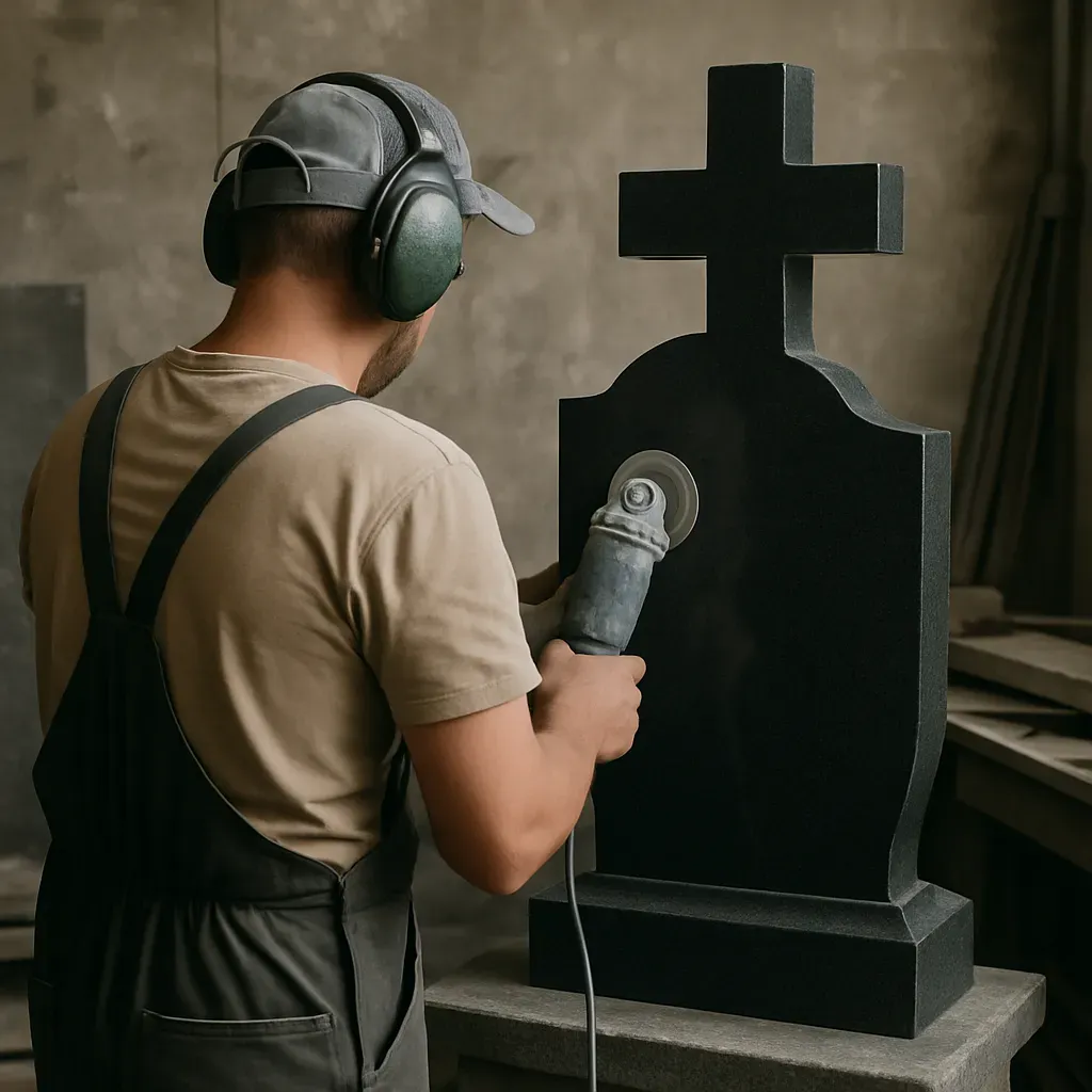 ИИ Живопись - Мастер в процессе работы над памятником.