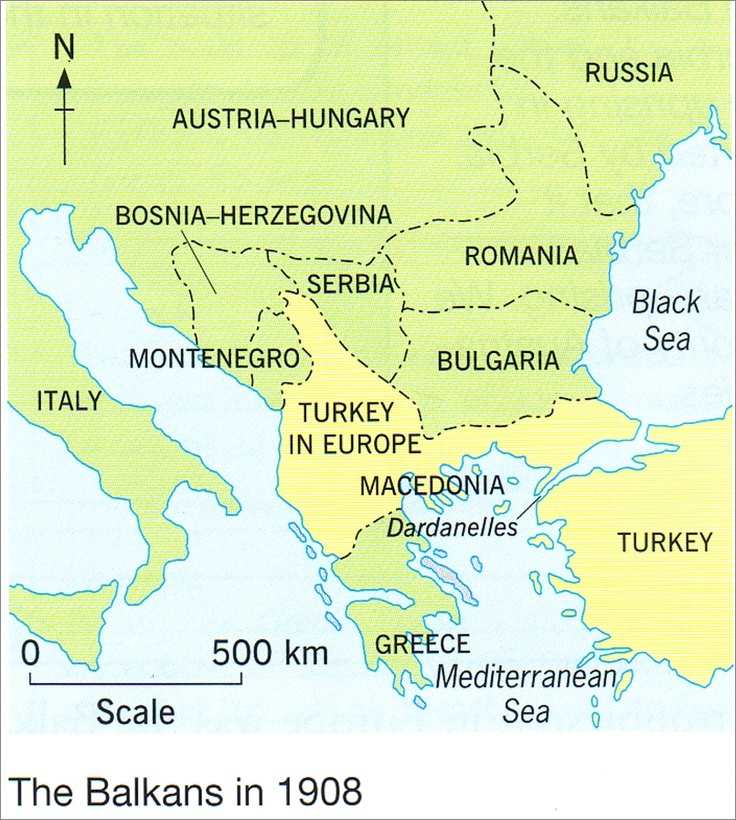 Балканы в 1908 году