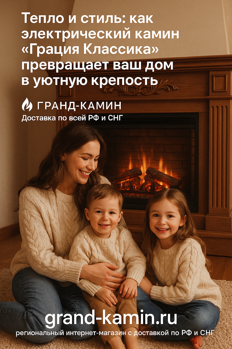    Тепло и стиль: как электрический камин «Грация Классика» превращает ваш дом в уютную крепость Kamin