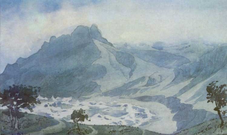 А ещё Волошин очень любил Крым и оставил нам множество акварелей со знакомыми каждому туристу пейзажами