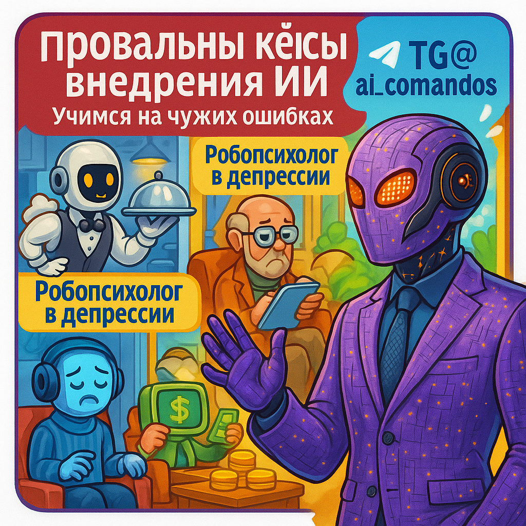    Провальные кейсы внедрения ИИ: 7 ошибок, которые похоронят ваш проект за 3 месяца Дмитрий Попов | Comandos.ai