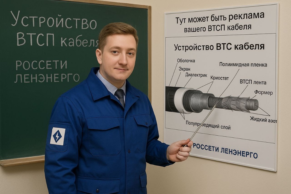 схема устройства ВТСП кабеля