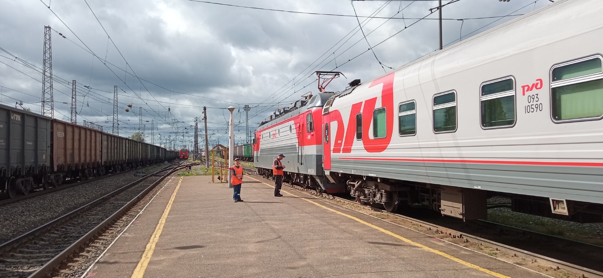 ЭП1М-810 с поездом № 92 Москва-Северобайкальск на станции Балезино. Фото моё.