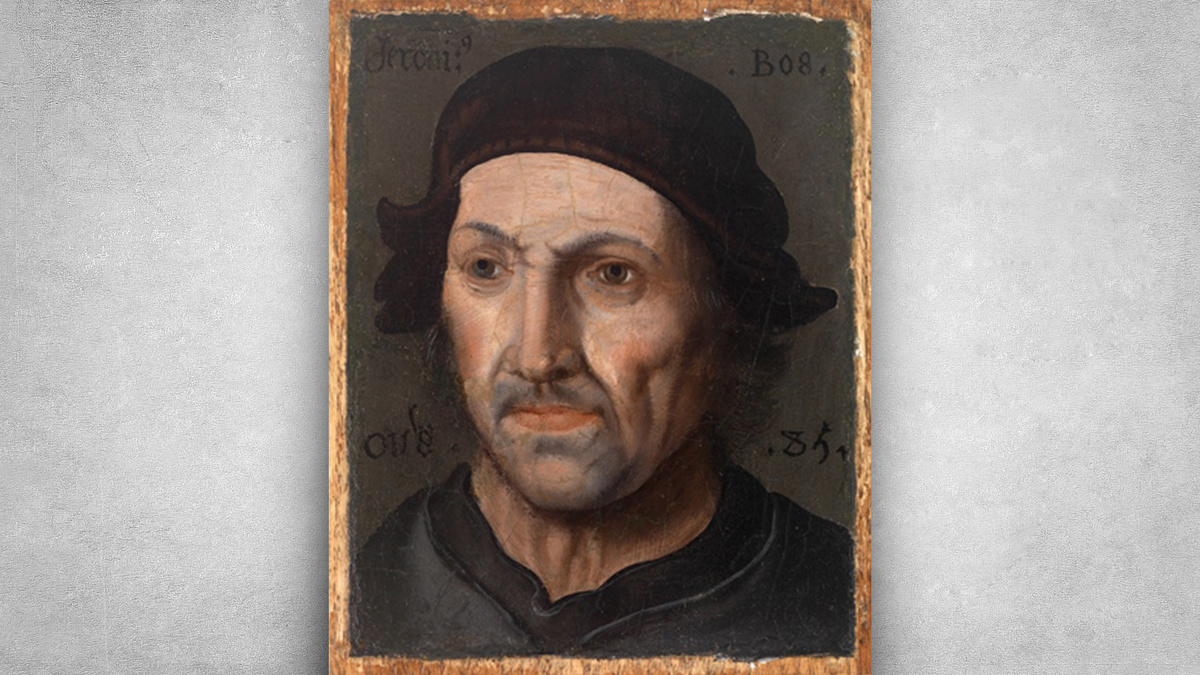 Портрет Иеронима Босха, нарисованный анонимным автором в 1585 г.